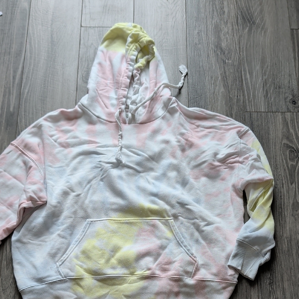 Aerie Pink and White Hoodie By aerie